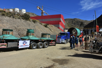 La planta concentradora de Colquiri tiene un 95% de avance, llegaron los molinos