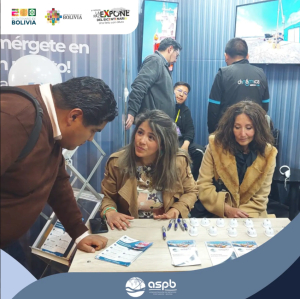 ASP-B promociona su nueva imagen y servicios en La Paz Expone 2025