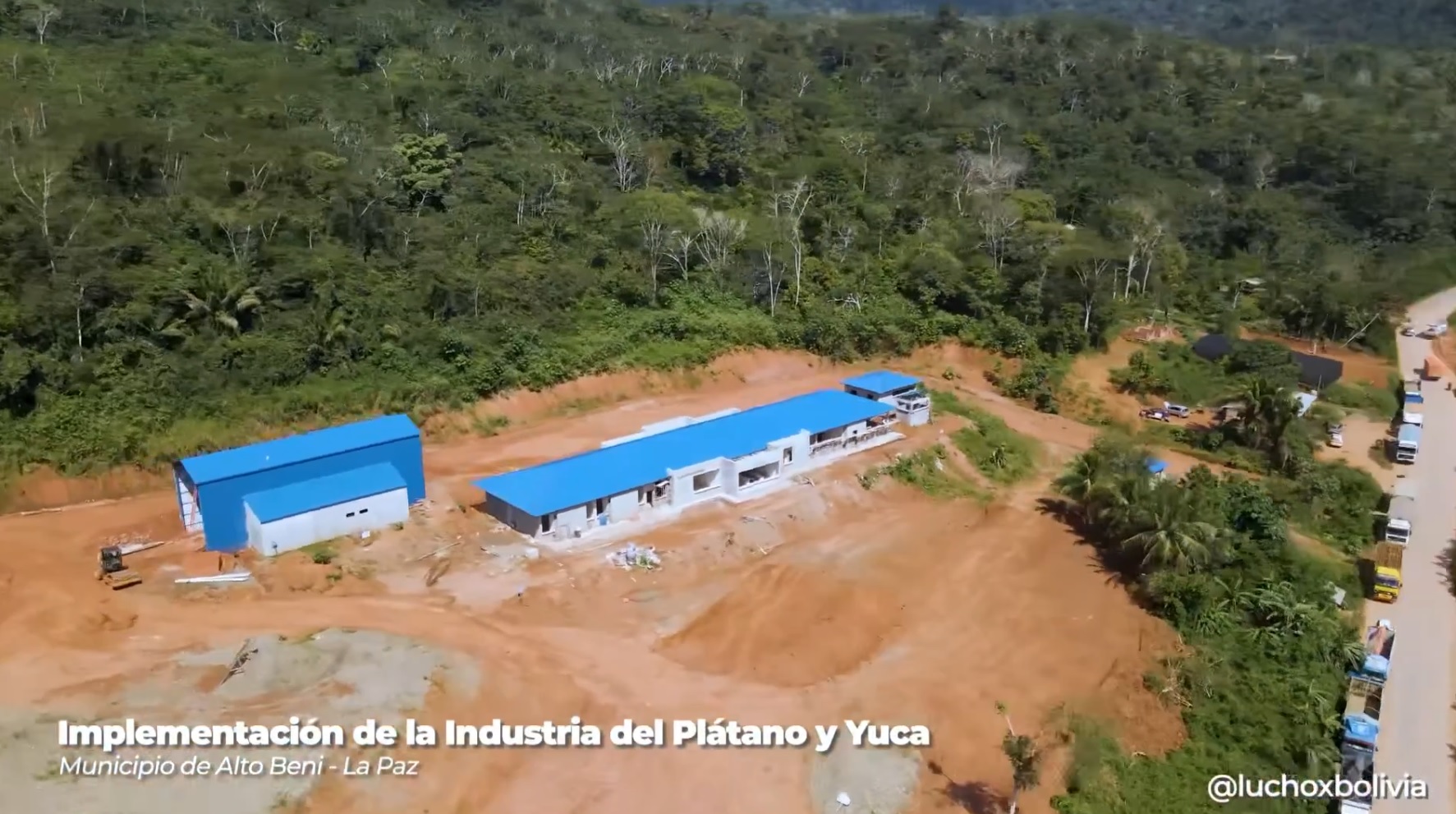 Construcción de la Industria de Plátano y Yuca en Alto Beni supera el 48% de avance físico y prevé generar energía de biomasa