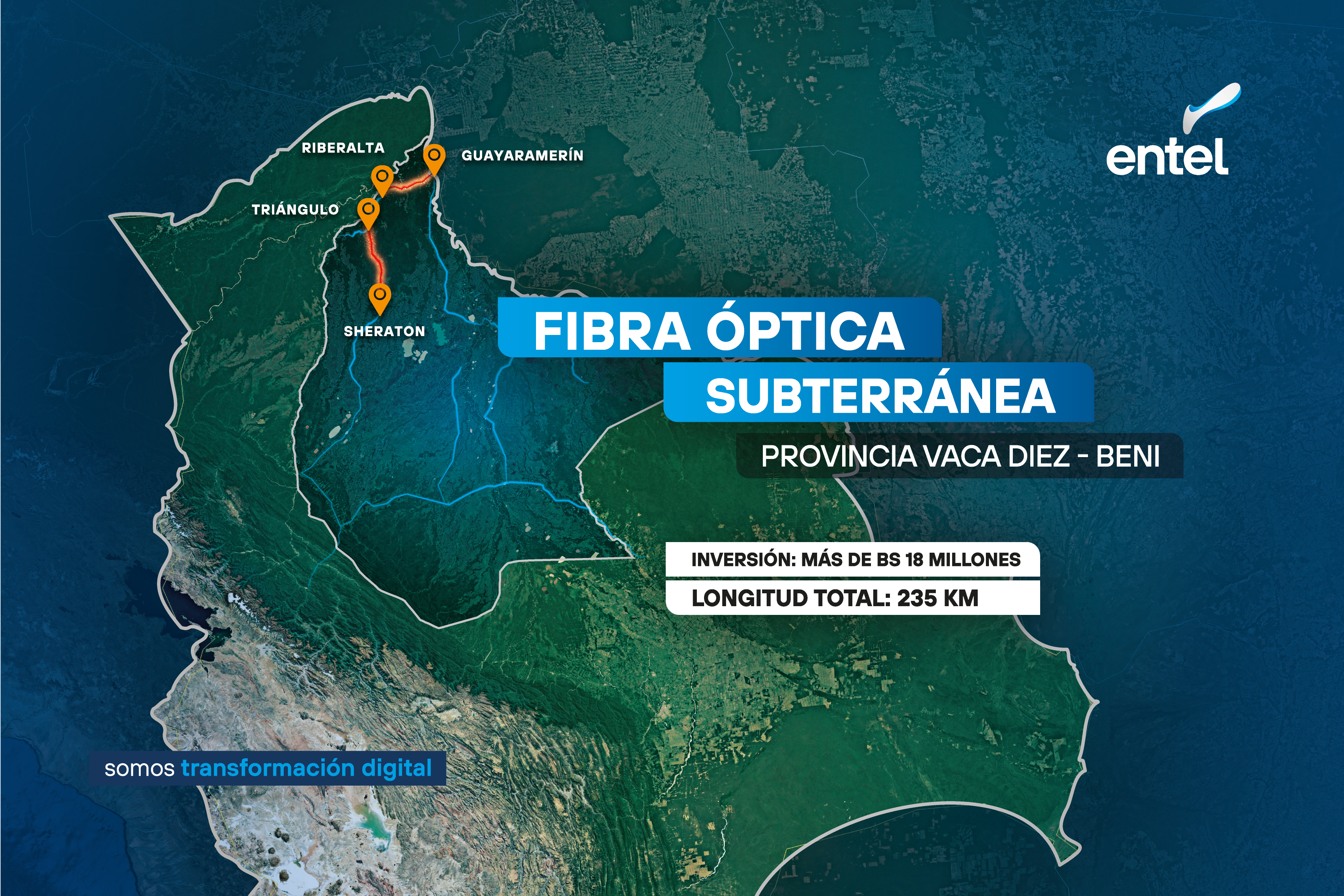 Fibra Óptica Subterránea de Entel mejora la calidad de las telecomunicaciones en Vaca Díez
